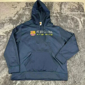 FC Barcelona Futbol Pullover Hoodie Sweatshirt Official Merchandise Men's XL